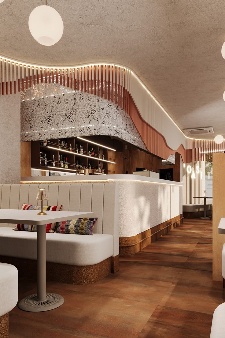 projekt sali konsumpcyjnej restauracji kuchni polskiej